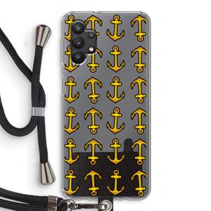 CaseCompany Musketon Anchor: Samsung Galaxy A32 5G Transparant Hoesje met koord