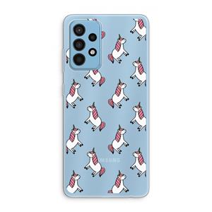 CaseCompany Eenhoorns overal: Samsung Galaxy A52 Transparant Hoesje