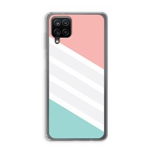 CaseCompany Strepen pastel: Samsung Galaxy A12 Transparant Hoesje