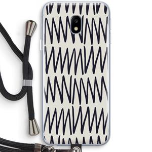 CaseCompany Marrakech Zigzag: Samsung Galaxy J3 (2017) Transparant Hoesje met koord