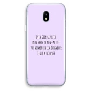 CaseCompany Tequila: Samsung Galaxy J3 (2017) Transparant Hoesje