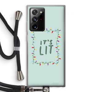 CaseCompany It's Lit: Samsung Galaxy Note 20 Ultra / Note 20 Ultra 5G Transparant Hoesje met koord