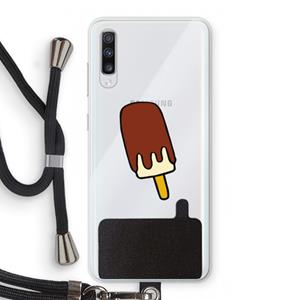 CaseCompany Frisco: Samsung Galaxy A70 Transparant Hoesje met koord