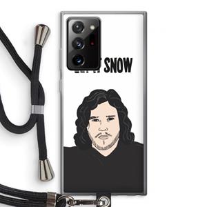 CaseCompany Let It Snow: Samsung Galaxy Note 20 Ultra / Note 20 Ultra 5G Transparant Hoesje met koord