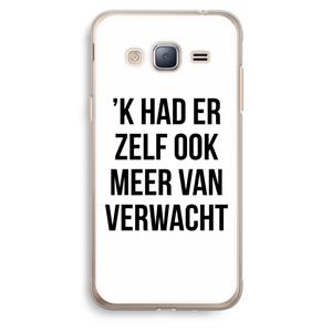 CaseCompany Meer verwacht: Samsung Galaxy J3 (2016) Transparant Hoesje