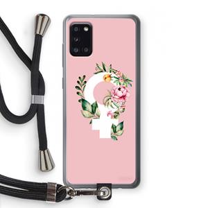 CaseCompany Venus: Samsung Galaxy A31 Transparant Hoesje met koord