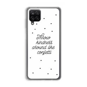 CaseCompany Confetti: Samsung Galaxy A12 Transparant Hoesje