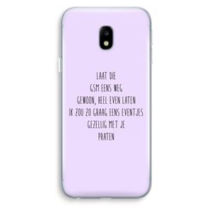 CaseCompany GSM: Samsung Galaxy J3 (2017) Transparant Hoesje