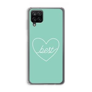 CaseCompany Best heart pastel: Samsung Galaxy A12 Transparant Hoesje