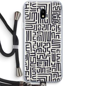 CaseCompany Moroccan Print: Samsung Galaxy J3 (2017) Transparant Hoesje met koord