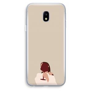 CaseCompany I drink wine: Samsung Galaxy J3 (2017) Transparant Hoesje