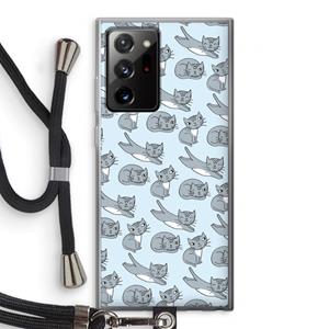 CaseCompany Poezen: Samsung Galaxy Note 20 Ultra / Note 20 Ultra 5G Transparant Hoesje met koord