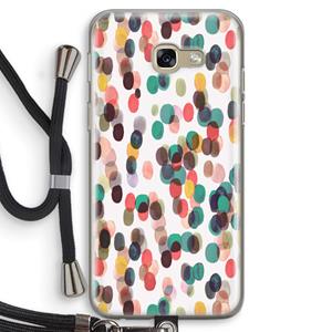 CaseCompany Tropical Dots: Samsung Galaxy A5 (2017) Transparant Hoesje met koord