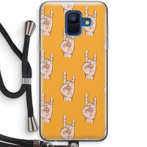 CaseCompany Rock: Samsung Galaxy A6 (2018) Transparant Hoesje met koord