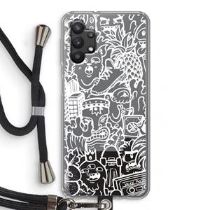 CaseCompany Vexx Mixtape #2: Samsung Galaxy A32 5G Transparant Hoesje met koord