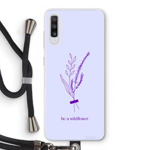 CaseCompany Be a wildflower: Samsung Galaxy A70 Transparant Hoesje met koord