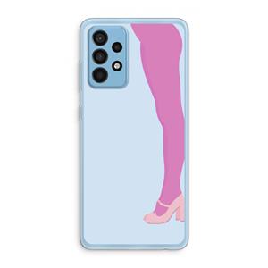 CaseCompany Pink panty: Samsung Galaxy A52 Transparant Hoesje