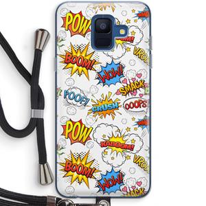 CaseCompany Pow Smack: Samsung Galaxy A6 (2018) Transparant Hoesje met koord