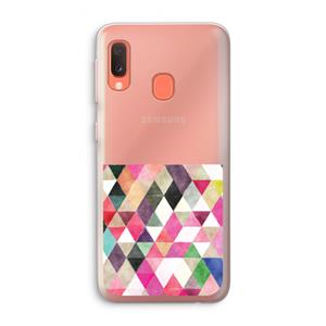 CaseCompany Gekleurde driehoekjes: Samsung Galaxy A20e Transparant Hoesje