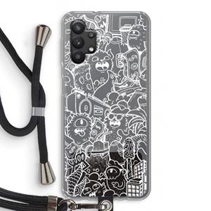CaseCompany Vexx City #2: Samsung Galaxy A32 5G Transparant Hoesje met koord