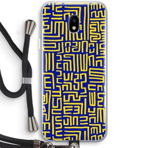 CaseCompany Majorelle Blue Print: Samsung Galaxy J3 (2017) Transparant Hoesje met koord