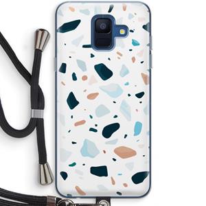CaseCompany Terrazzo N°13: Samsung Galaxy A6 (2018) Transparant Hoesje met koord
