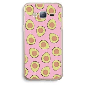 CaseCompany Dancing avocados: Samsung Galaxy J3 (2016) Transparant Hoesje