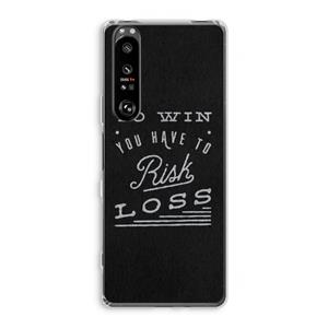 CaseCompany Risk loss: Sony Xperia 1 III Transparant Hoesje
