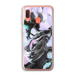 CaseCompany Pastel zwart: Samsung Galaxy A20e Transparant Hoesje