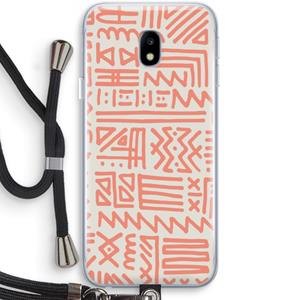 CaseCompany Marrakech Pink: Samsung Galaxy J3 (2017) Transparant Hoesje met koord