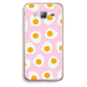 CaseCompany Dancing eggs: Samsung Galaxy J3 (2016) Transparant Hoesje