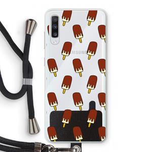 CaseCompany Yummy: Samsung Galaxy A70 Transparant Hoesje met koord