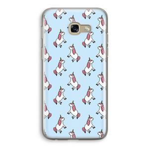 CaseCompany Eenhoorns overal: Samsung Galaxy A5 (2017) Transparant Hoesje