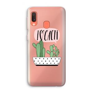 CaseCompany I love cacti: Samsung Galaxy A20e Transparant Hoesje