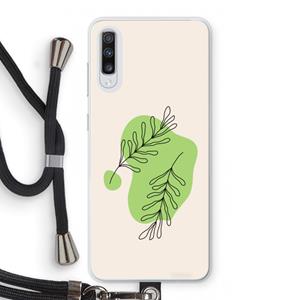 CaseCompany Beleaf in you: Samsung Galaxy A70 Transparant Hoesje met koord