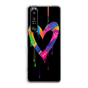CaseCompany Melts My Heart: Sony Xperia 1 III Transparant Hoesje