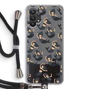 CaseCompany Zeemeermin: Samsung Galaxy A32 5G Transparant Hoesje met koord