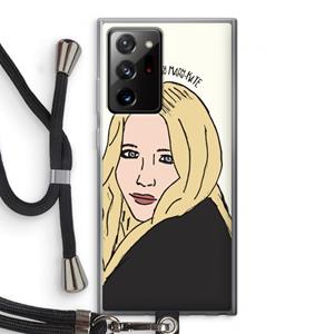 CaseCompany Mary Kate: Samsung Galaxy Note 20 Ultra / Note 20 Ultra 5G Transparant Hoesje met koord