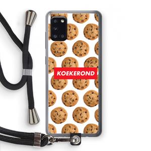 CaseCompany Koekerond: Samsung Galaxy A31 Transparant Hoesje met koord