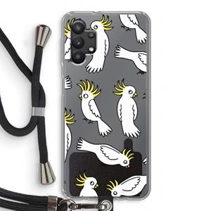 CaseCompany Papegaai: Samsung Galaxy A32 5G Transparant Hoesje met koord