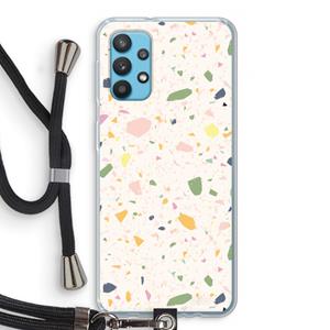 CaseCompany Terrazzo N°21: Samsung Galaxy A32 4G Transparant Hoesje met koord