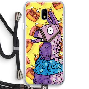 CaseCompany Loot Burger: Samsung Galaxy J3 (2017) Transparant Hoesje met koord