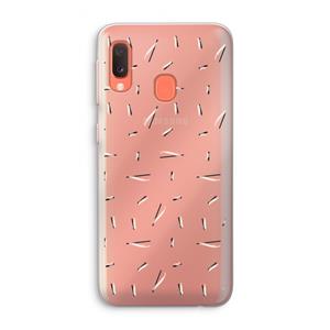 CaseCompany Hipster stripes: Samsung Galaxy A20e Transparant Hoesje