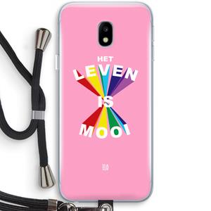 CaseCompany Het Leven Is Mooi: Samsung Galaxy J3 (2017) Transparant Hoesje met koord