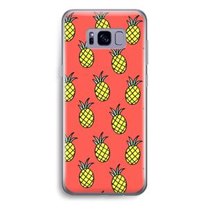 CaseCompany Ananas: Samsung Galaxy S8 Plus Transparant Hoesje