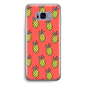 CaseCompany Ananas: Samsung Galaxy S8 Plus Transparant Hoesje