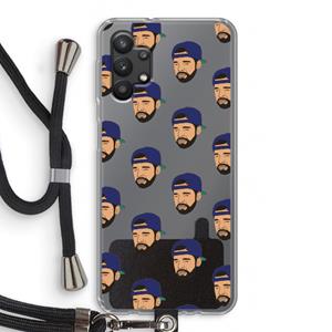 CaseCompany Drake Away: Samsung Galaxy A32 5G Transparant Hoesje met koord