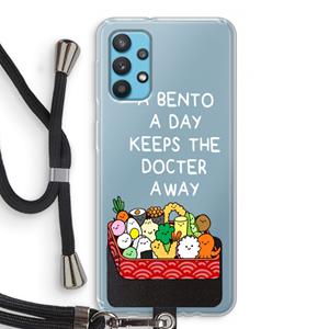 CaseCompany Bento a day: Samsung Galaxy A32 4G Transparant Hoesje met koord