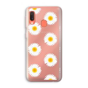 CaseCompany Margrietjes: Samsung Galaxy A20e Transparant Hoesje