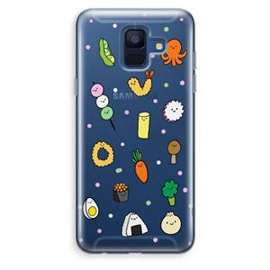 CaseCompany Happy bento friends: Samsung Galaxy A6 (2018) Transparant Hoesje